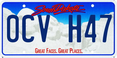 SD license plate 0CVH47