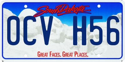 SD license plate 0CVH56