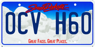 SD license plate 0CVH60