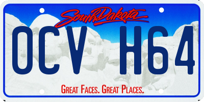 SD license plate 0CVH64