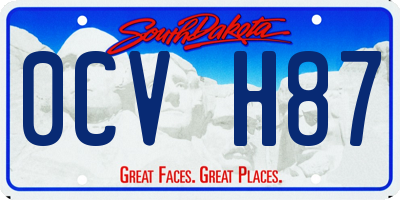 SD license plate 0CVH87