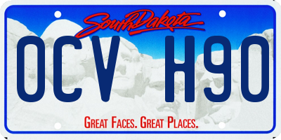 SD license plate 0CVH90