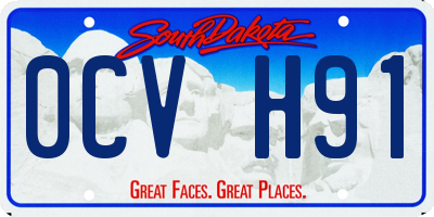 SD license plate 0CVH91