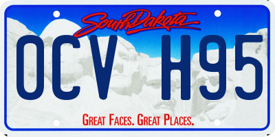 SD license plate 0CVH95