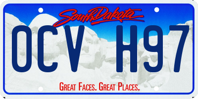 SD license plate 0CVH97