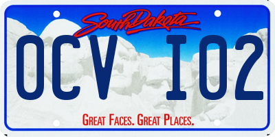 SD license plate 0CVI02