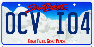 SD license plate 0CVI04