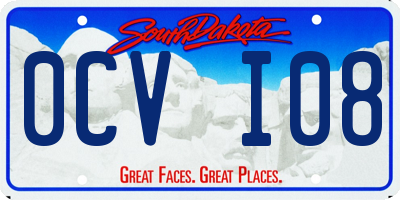 SD license plate 0CVI08