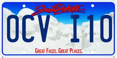 SD license plate 0CVI10
