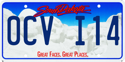 SD license plate 0CVI14