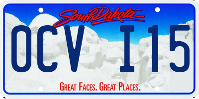 SD license plate 0CVI15
