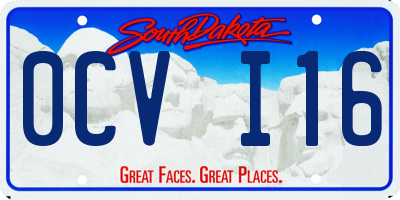 SD license plate 0CVI16