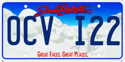 SD license plate 0CVI22