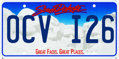 SD license plate 0CVI26