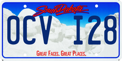 SD license plate 0CVI28
