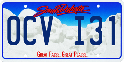 SD license plate 0CVI31