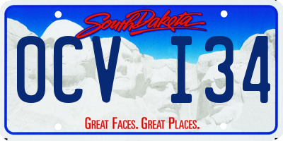 SD license plate 0CVI34