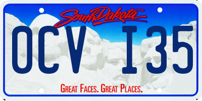 SD license plate 0CVI35