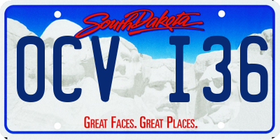SD license plate 0CVI36