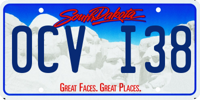 SD license plate 0CVI38
