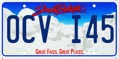 SD license plate 0CVI45