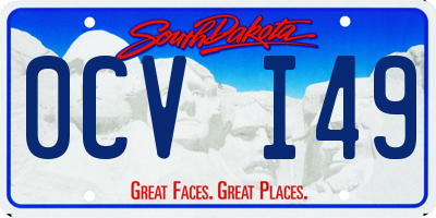 SD license plate 0CVI49