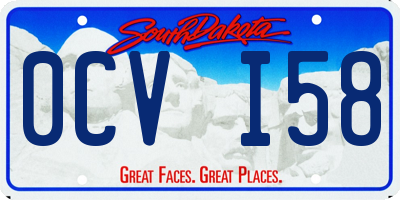 SD license plate 0CVI58