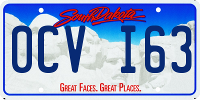 SD license plate 0CVI63