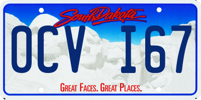 SD license plate 0CVI67