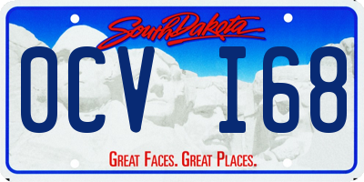 SD license plate 0CVI68