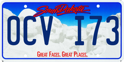 SD license plate 0CVI73
