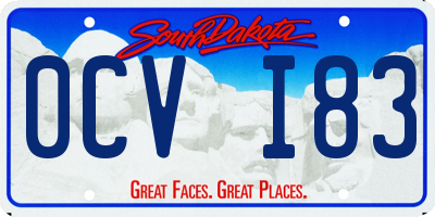 SD license plate 0CVI83