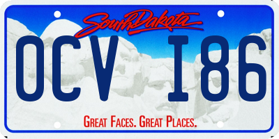 SD license plate 0CVI86