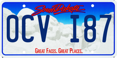SD license plate 0CVI87