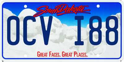SD license plate 0CVI88