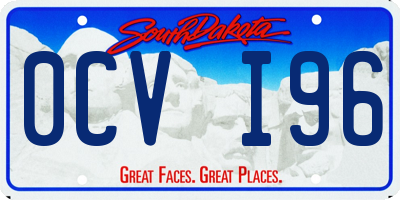 SD license plate 0CVI96