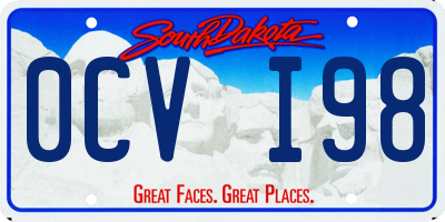 SD license plate 0CVI98