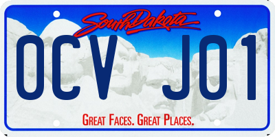 SD license plate 0CVJ01