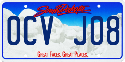 SD license plate 0CVJ08