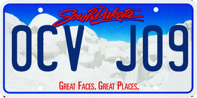SD license plate 0CVJ09