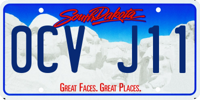 SD license plate 0CVJ11