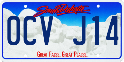 SD license plate 0CVJ14