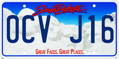 SD license plate 0CVJ16
