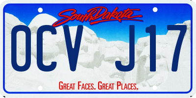 SD license plate 0CVJ17