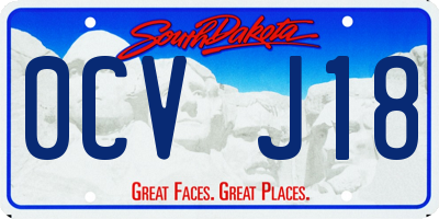 SD license plate 0CVJ18