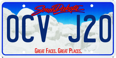 SD license plate 0CVJ20
