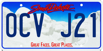 SD license plate 0CVJ21