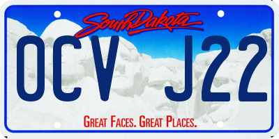 SD license plate 0CVJ22