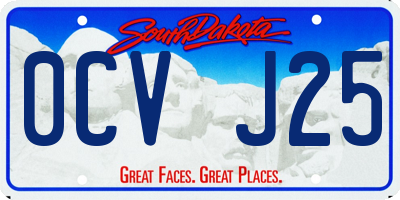 SD license plate 0CVJ25