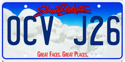 SD license plate 0CVJ26
